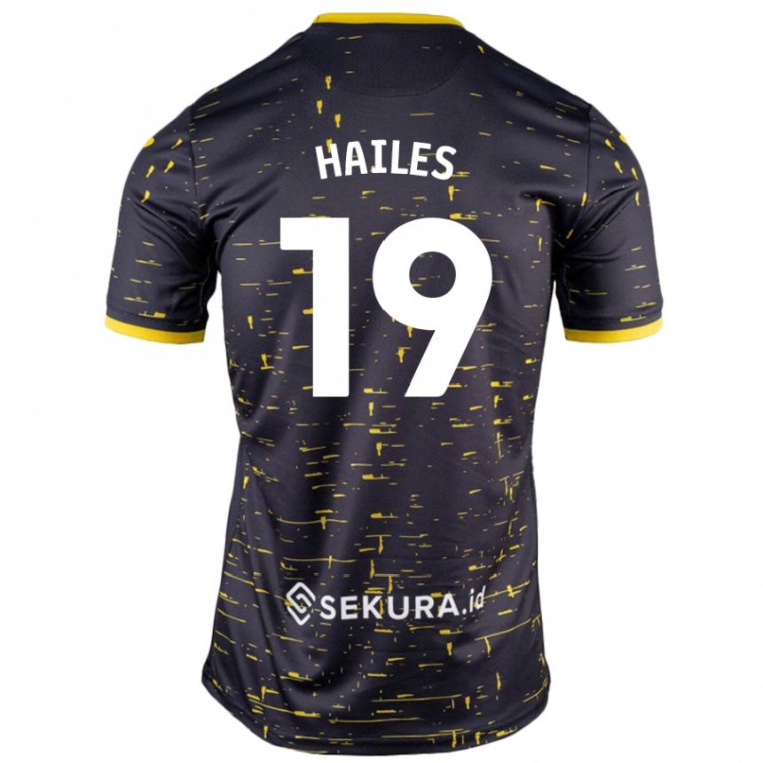 Vyrai Lauren Hailes #19 Juoda Geltona Išvykos Marškinėliai 2024/25 T-Shirt