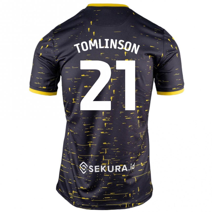 Vyrai Lauren Tomlinson #21 Juoda Geltona Išvykos Marškinėliai 2024/25 T-Shirt