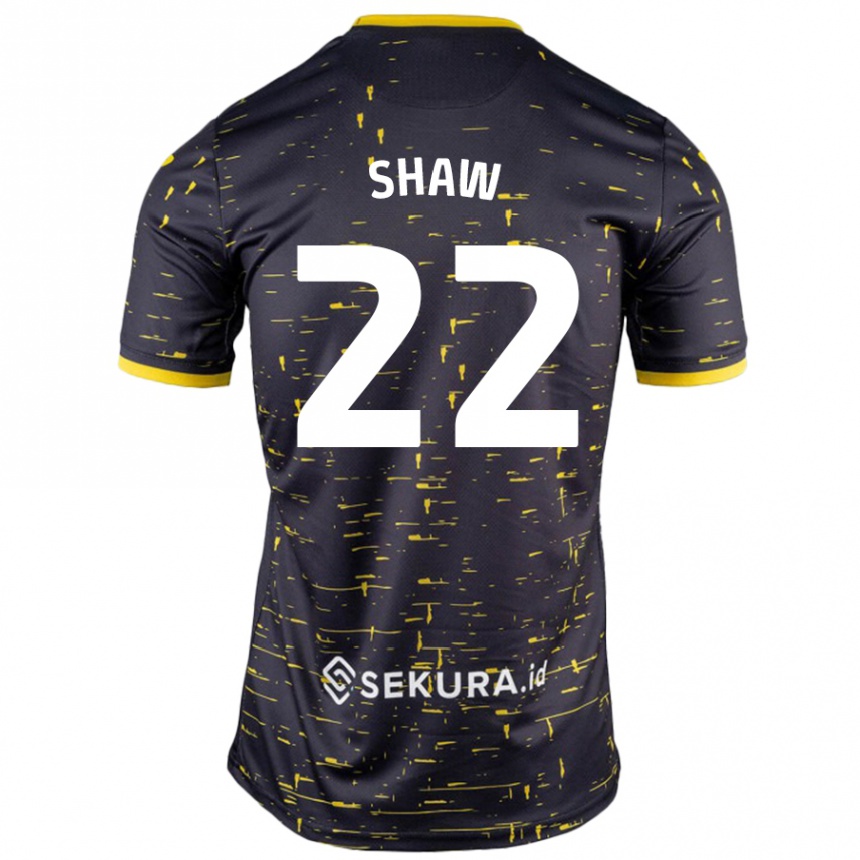 Vyrai Shannon Shaw #22 Juoda Geltona Išvykos Marškinėliai 2024/25 T-Shirt