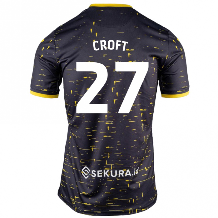 Vyrai Mary Croft #27 Juoda Geltona Išvykos Marškinėliai 2024/25 T-Shirt