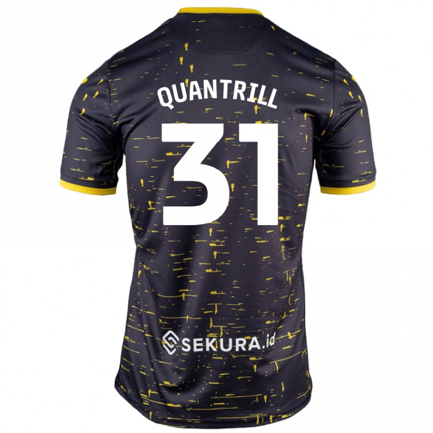 Vyrai Sarah Quantrill #31 Juoda Geltona Išvykos Marškinėliai 2024/25 T-Shirt