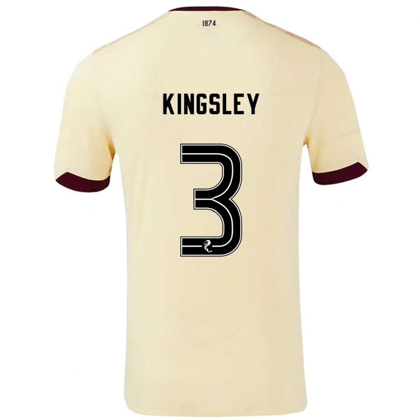 Vyrai Stephen Kingsley #3 Kreminė Bordo Išvykos Marškinėliai 2024/25 T-Shirt