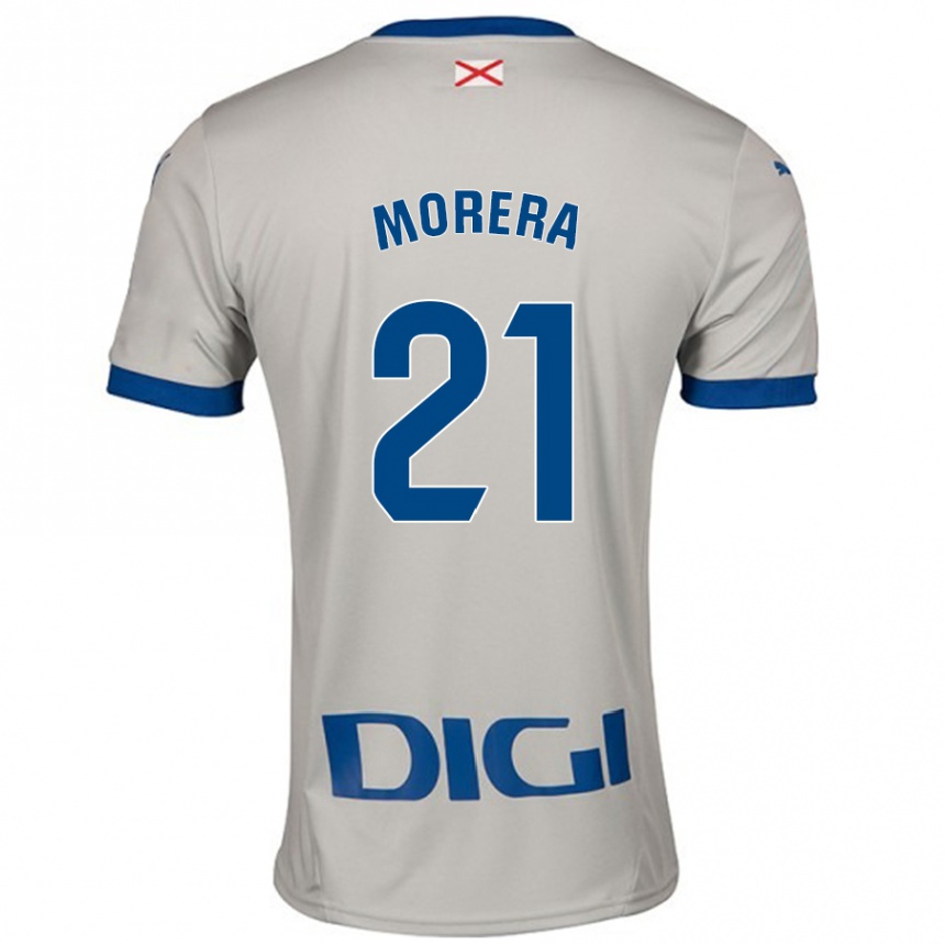 Vyrai Carla Morera #21 Šviesiai Pilka Išvykos Marškinėliai 2024/25 T-Shirt