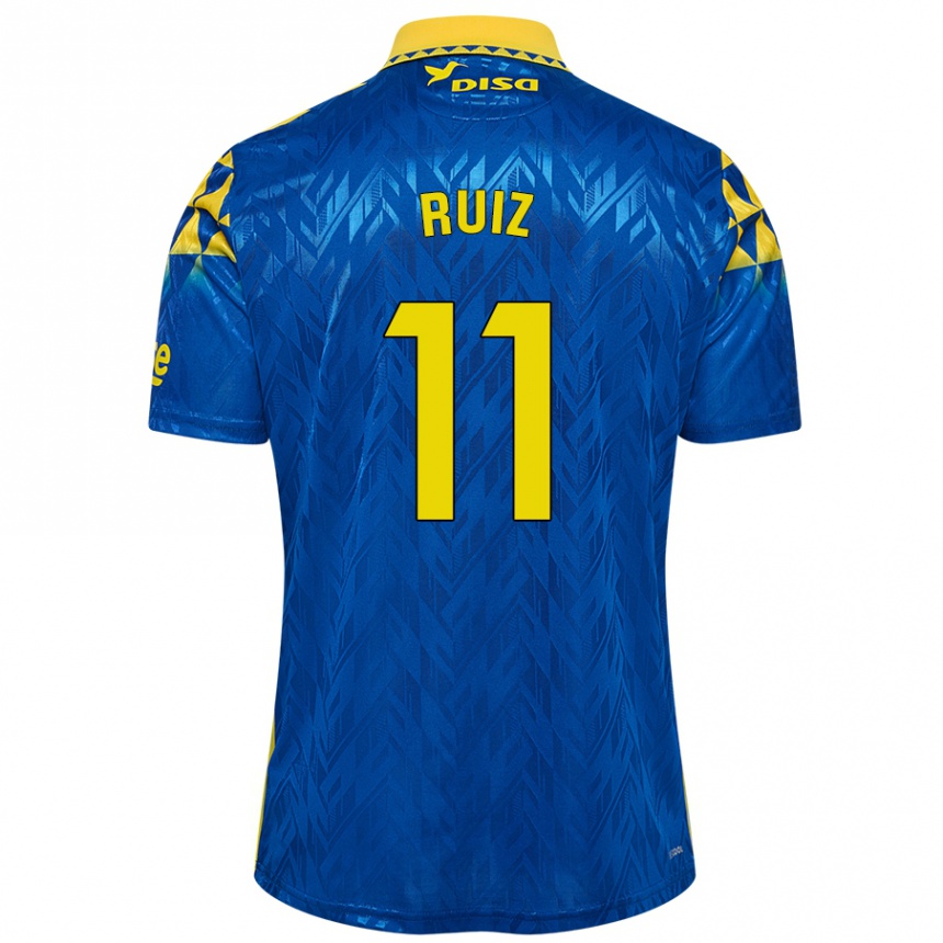 Vyrai Sergio Ruiz #11 Mėlyna Geltona Išvykos Marškinėliai 2024/25 T-Shirt