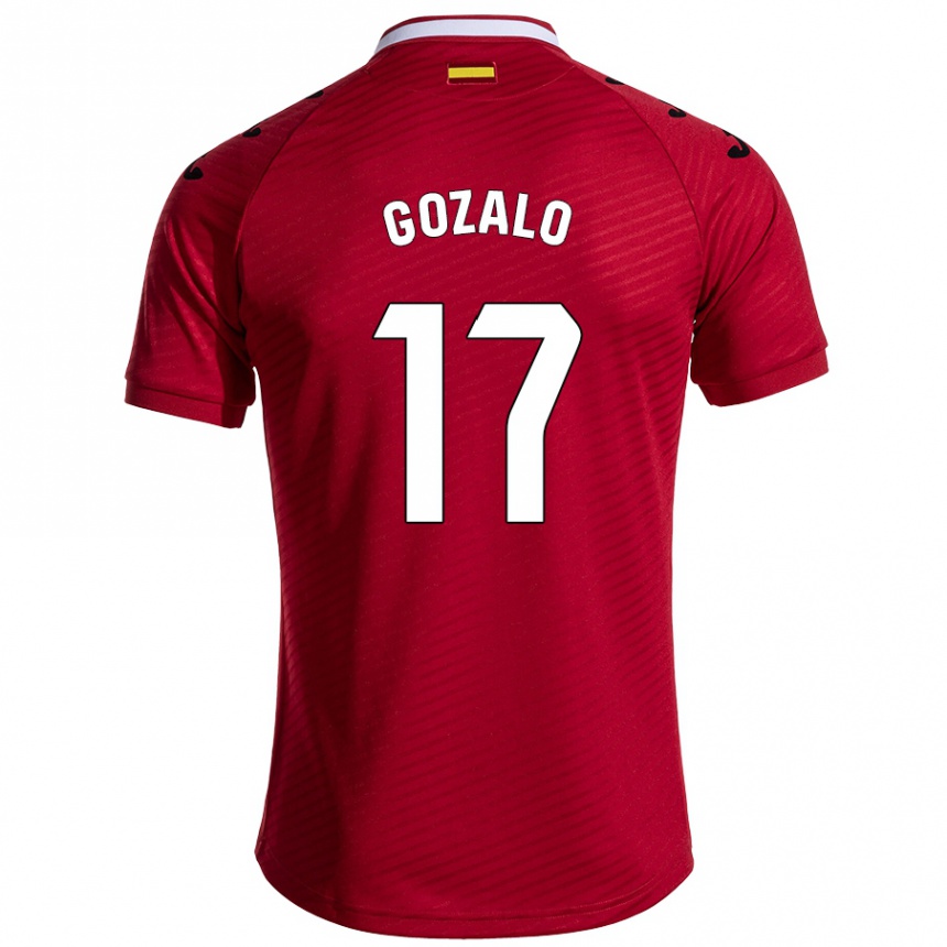 Vyrai Marcos Gozalo #17 Tamsiai Raudona Išvykos Marškinėliai 2024/25 T-Shirt