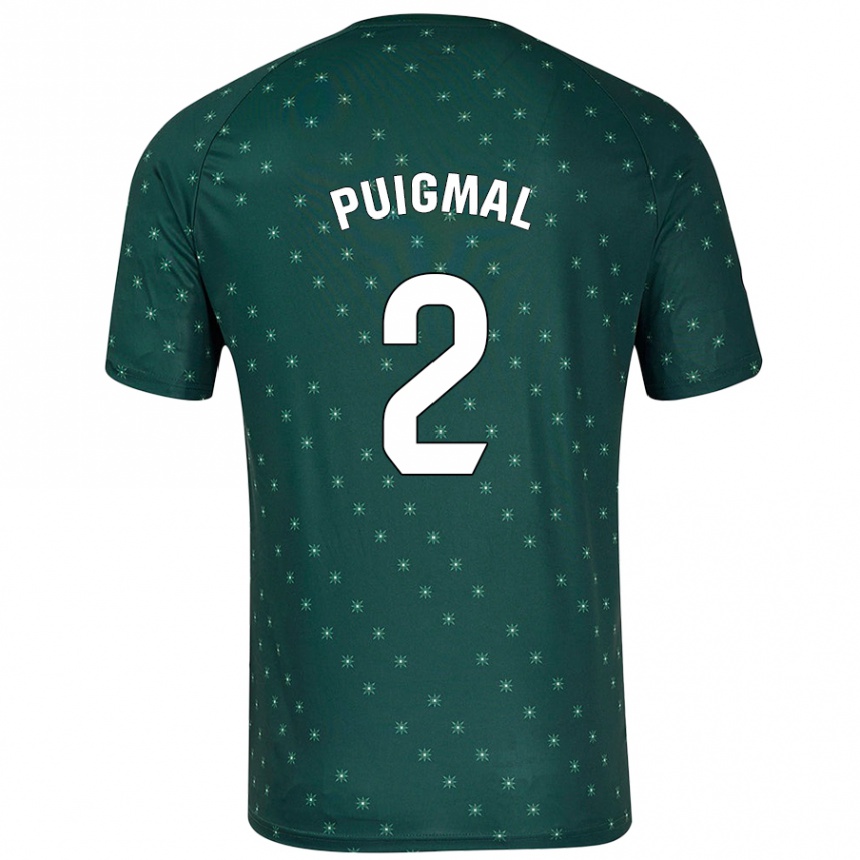 Vyrai Arnau Puigmal #2 Tamsiai Žalia Išvykos Marškinėliai 2024/25 T-Shirt