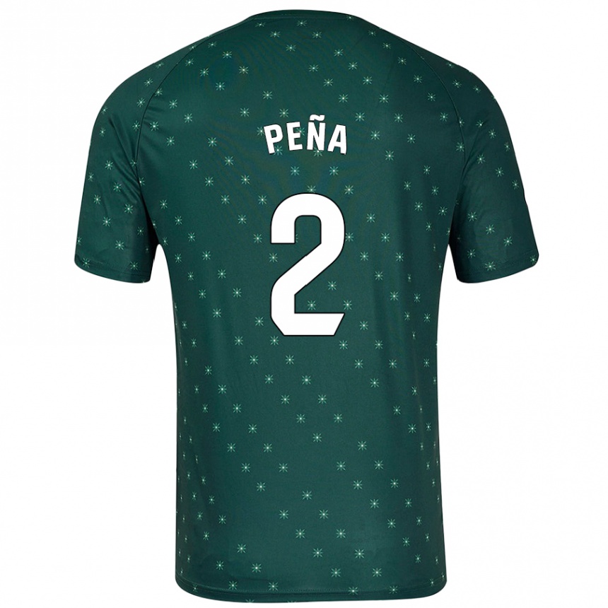 Vyrai Miguel Peña #2 Tamsiai Žalia Išvykos Marškinėliai 2024/25 T-Shirt