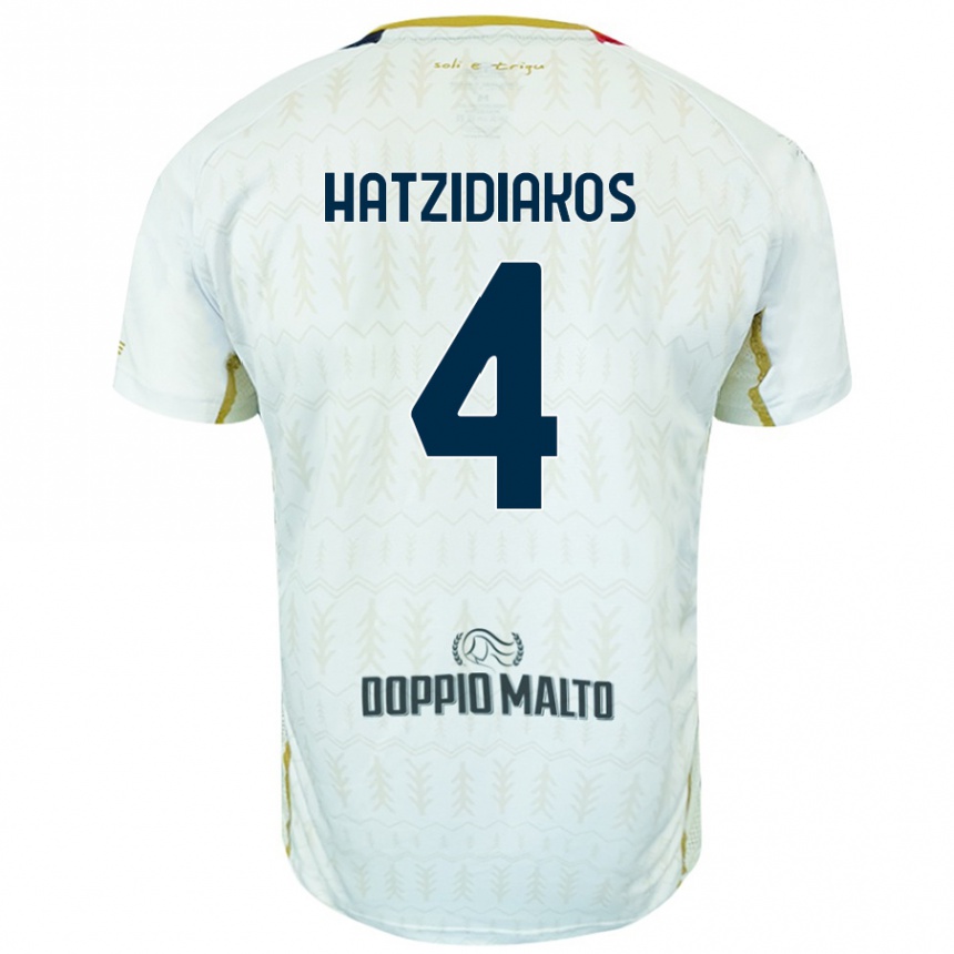 Vyrai Pantelis Hatzidiakos #4 Baltas Išvykos Marškinėliai 2024/25 T-Shirt