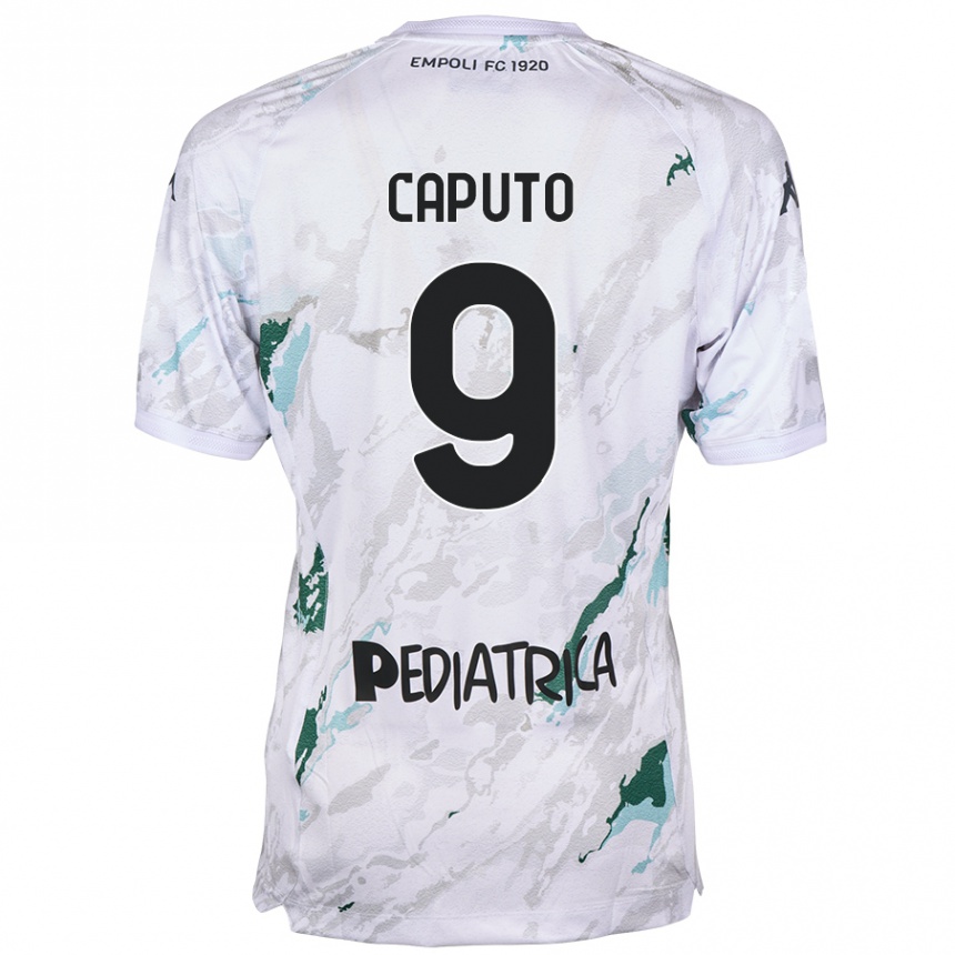 Vyrai Francesco Caputo #9 Pilka Išvykos Marškinėliai 2024/25 T-Shirt