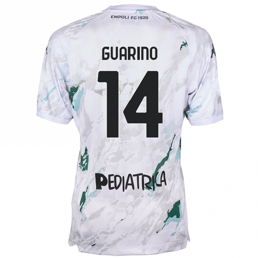 Vyrai Gabriele Guarino #14 Pilka Išvykos Marškinėliai 2024/25 T-Shirt