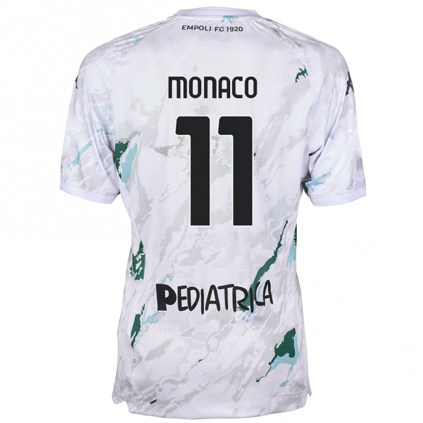 Vyrai Salvatore Monaco #11 Pilka Išvykos Marškinėliai 2024/25 T-Shirt