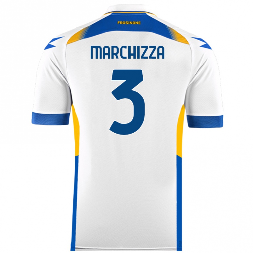 Vyrai Riccardo Marchizza #3 Baltas Išvykos Marškinėliai 2024/25 T-Shirt