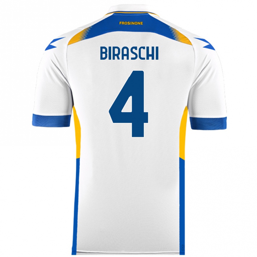 Vyrai Davide Biraschi #4 Baltas Išvykos Marškinėliai 2024/25 T-Shirt