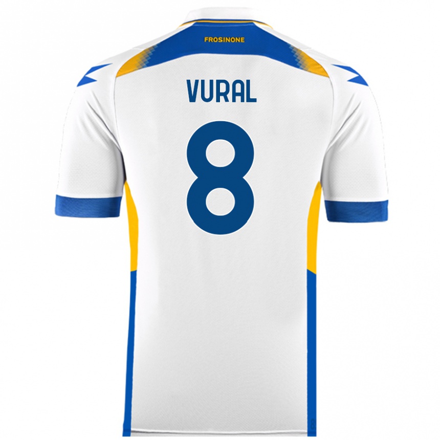 Vyrai İsak Vural #8 Baltas Išvykos Marškinėliai 2024/25 T-Shirt