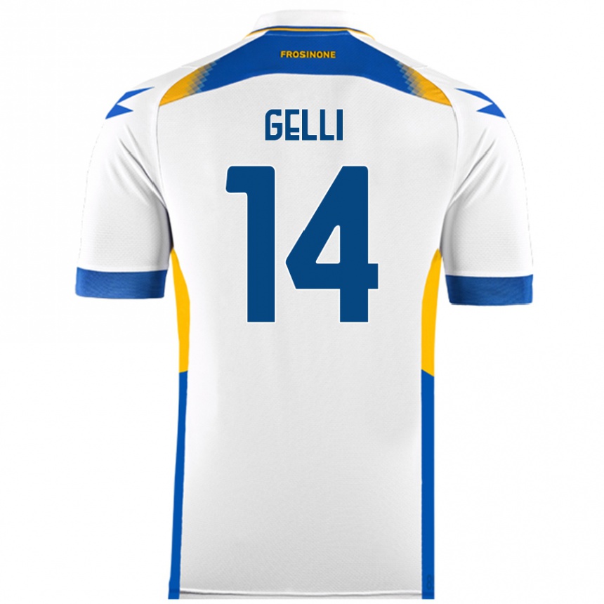 Vyrai Francesco Gelli #14 Baltas Išvykos Marškinėliai 2024/25 T-Shirt