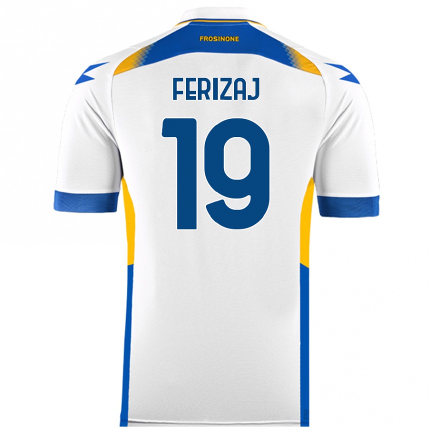 Vyrai Justin Ferizaj #19 Baltas Išvykos Marškinėliai 2024/25 T-Shirt