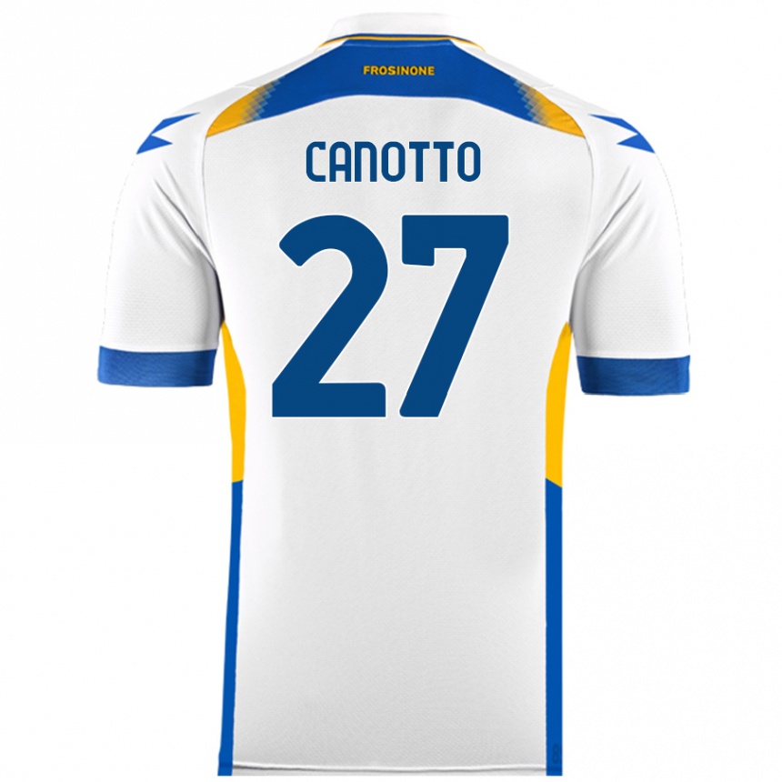 Vyrai Luigi Canotto #27 Baltas Išvykos Marškinėliai 2024/25 T-Shirt