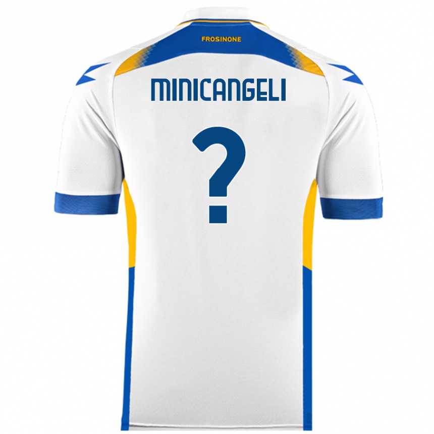 Vyrai Francesco Minicangeli #0 Baltas Išvykos Marškinėliai 2024/25 T-Shirt