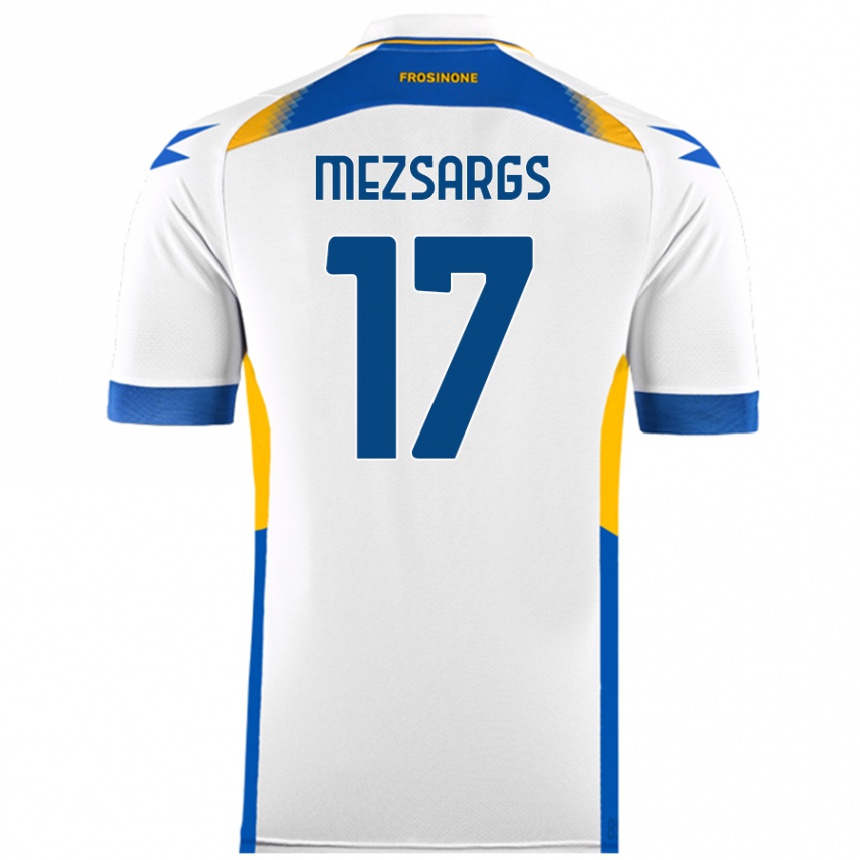 Vyrai Kristians Mezsargs #17 Baltas Išvykos Marškinėliai 2024/25 T-Shirt