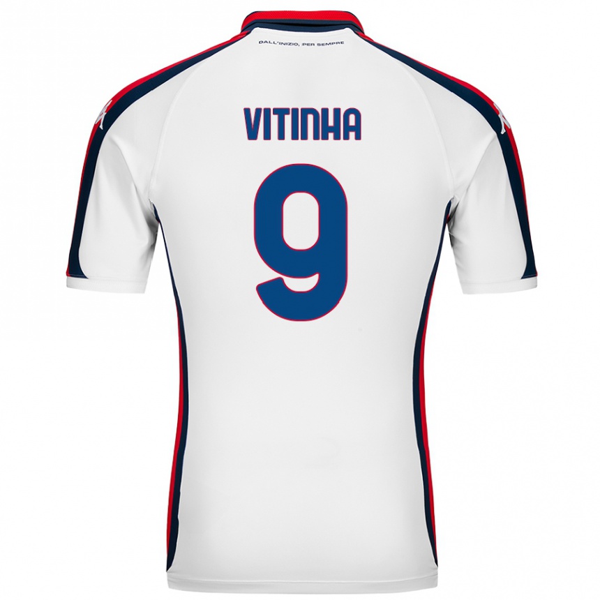 Vyrai Vitinha #9 Baltas Išvykos Marškinėliai 2024/25 T-Shirt