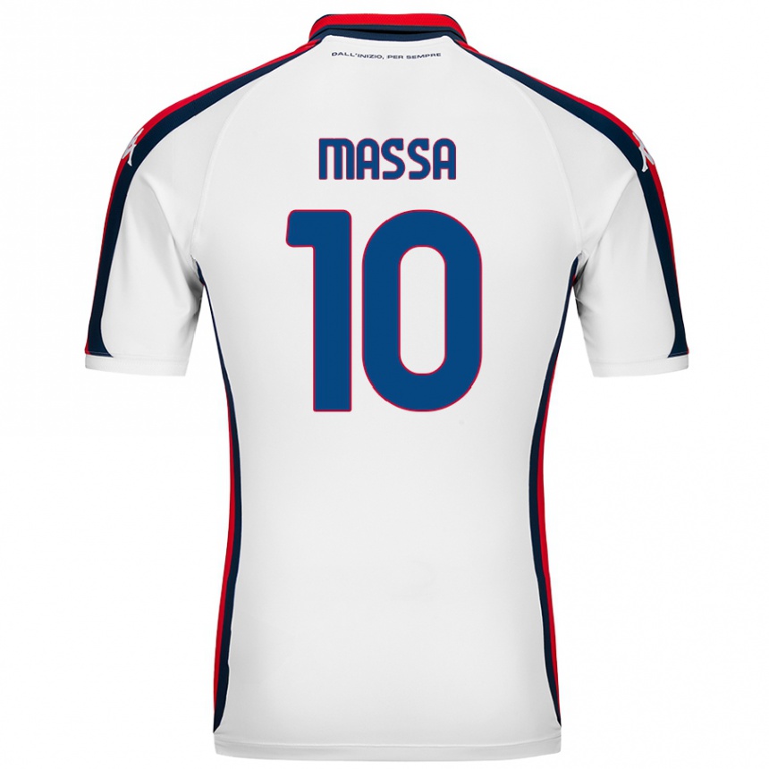 Vyrai Alessandra Massa #10 Baltas Išvykos Marškinėliai 2024/25 T-Shirt