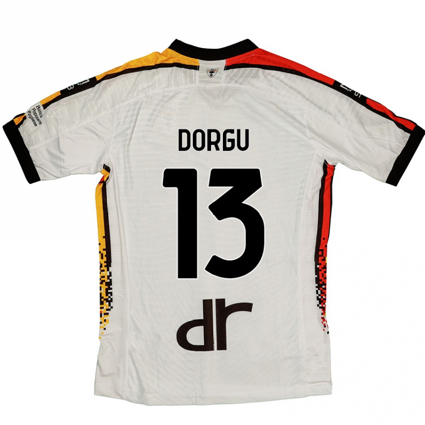 Vyrai Patrick Dorgu #13 Balta Juoda Išvykos Marškinėliai 2024/25 T-Shirt