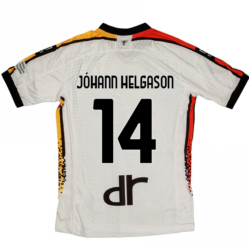 Vyrai Thórir Jóhann Helgason #14 Balta Juoda Išvykos Marškinėliai 2024/25 T-Shirt