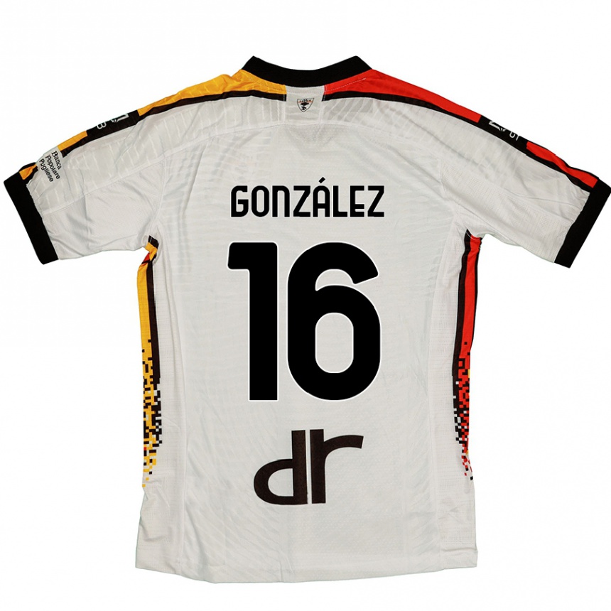 Vyrai Joan González #16 Balta Juoda Išvykos Marškinėliai 2024/25 T-Shirt