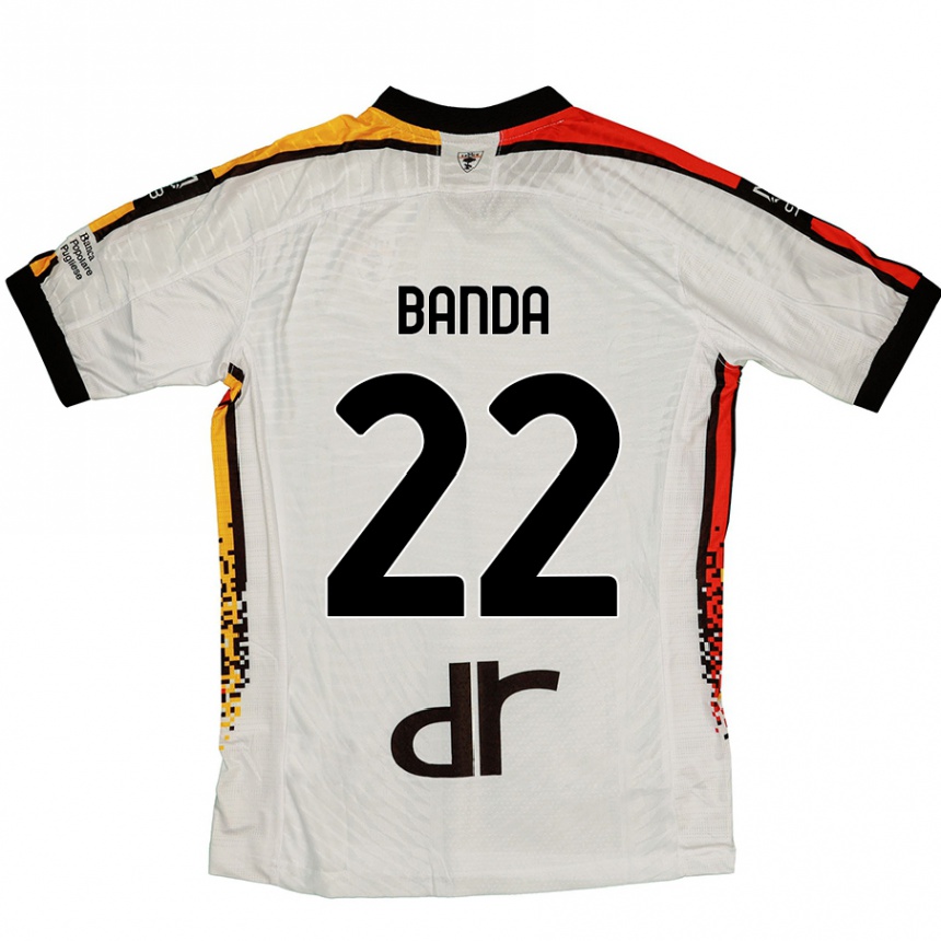 Vyrai Lameck Banda #22 Balta Juoda Išvykos Marškinėliai 2024/25 T-Shirt