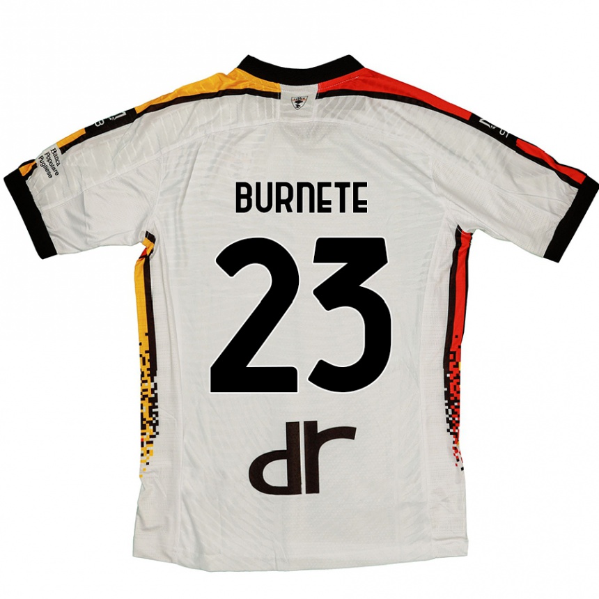 Vyrai Rareș Burnete #23 Balta Juoda Išvykos Marškinėliai 2024/25 T-Shirt