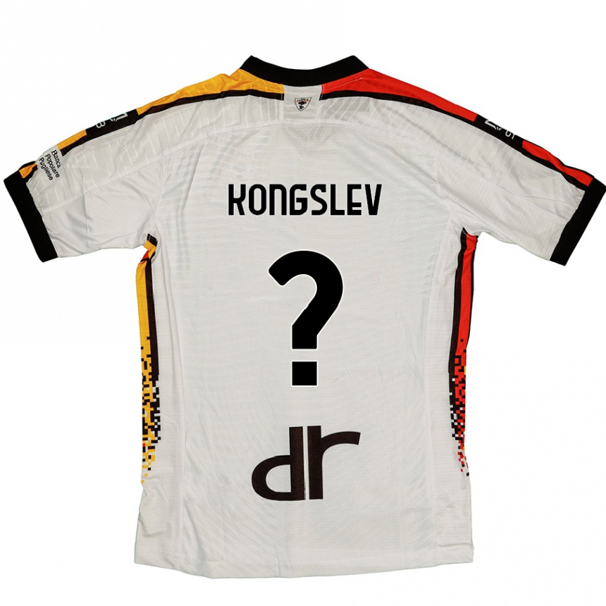 Vyrai Frederik Kongslev #0 Balta Juoda Išvykos Marškinėliai 2024/25 T-Shirt