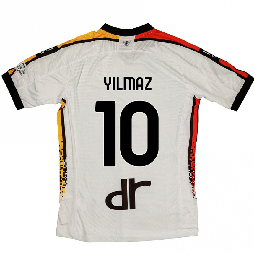 Vyrai Enes Yilmaz #10 Balta Juoda Išvykos Marškinėliai 2024/25 T-Shirt