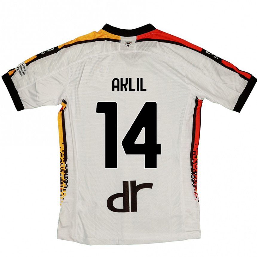 Vyrai Lino Aklil #14 Balta Juoda Išvykos Marškinėliai 2024/25 T-Shirt