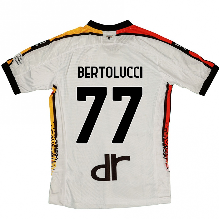 Vyrai Sandro Bertolucci #77 Balta Juoda Išvykos Marškinėliai 2024/25 T-Shirt