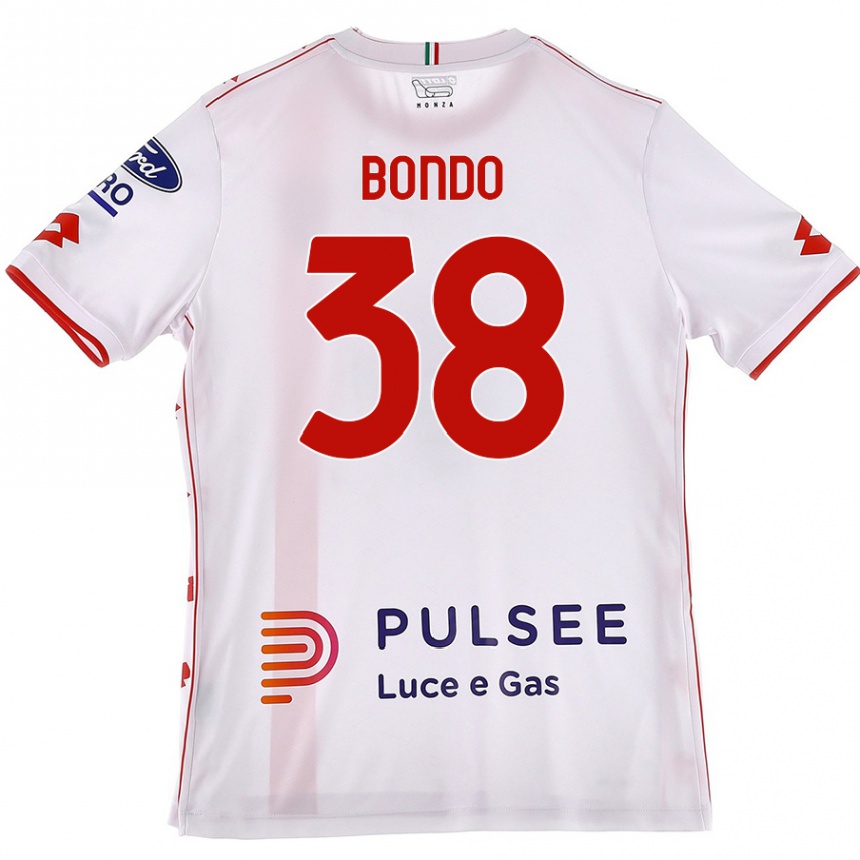 Vyrai Warren Bondo #38 Balta Raudona Išvykos Marškinėliai 2024/25 T-Shirt