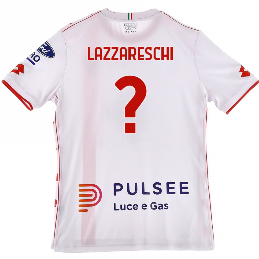 Vyrai Andrea Lazzareschi #0 Balta Raudona Išvykos Marškinėliai 2024/25 T-Shirt