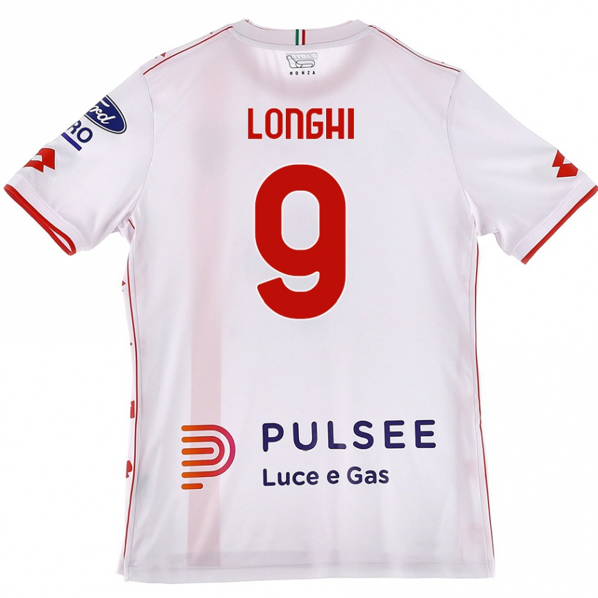 Vyrai Jordan Longhi #9 Balta Raudona Išvykos Marškinėliai 2024/25 T-Shirt