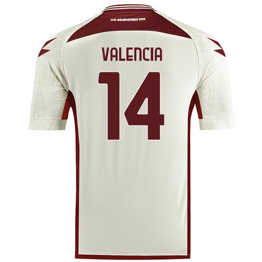 Vyrai Diego Valencia #14 Kreminė Spalva Išvykos Marškinėliai 2024/25 T-Shirt