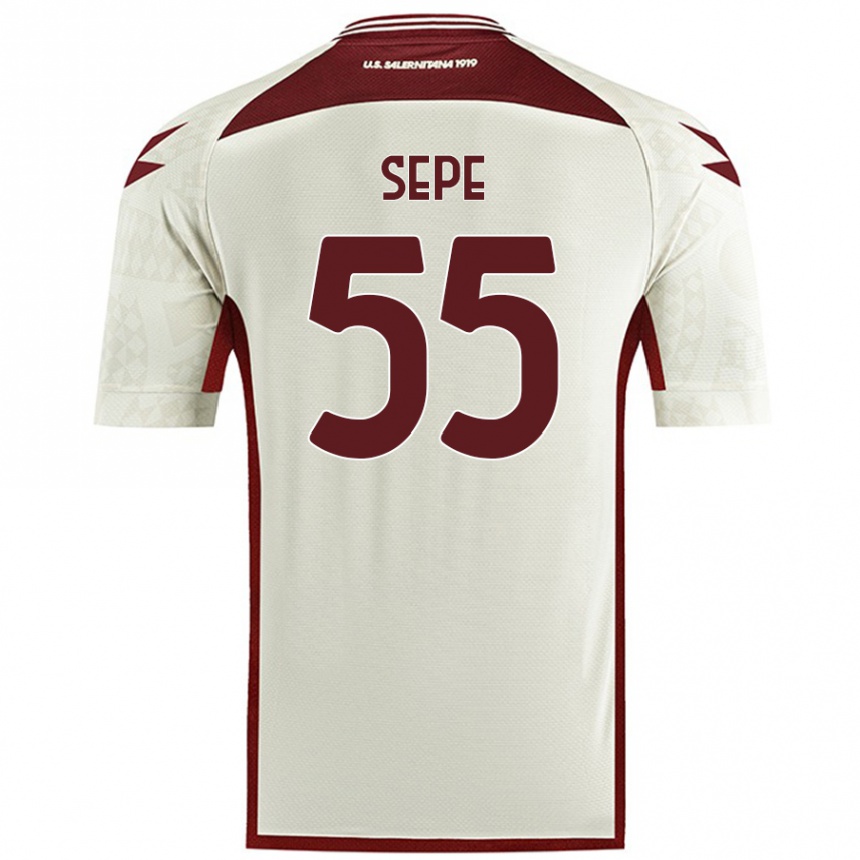 Vyrai Luigi Sepe #55 Kreminė Spalva Išvykos Marškinėliai 2024/25 T-Shirt