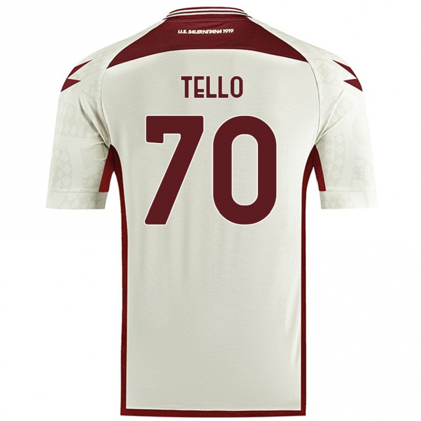 Vyrai Andrés Tello #70 Kreminė Spalva Išvykos Marškinėliai 2024/25 T-Shirt