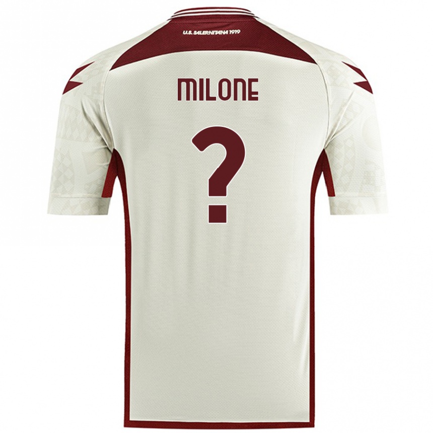 Vyrai Gabriele Milone #0 Kreminė Spalva Išvykos Marškinėliai 2024/25 T-Shirt