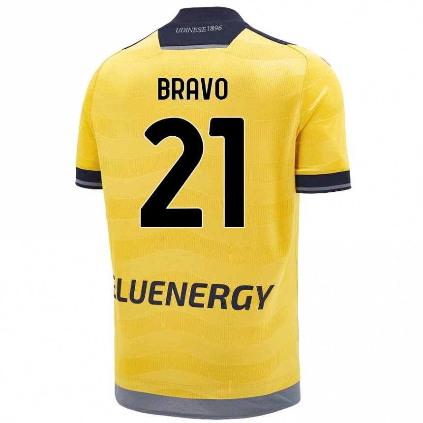 Vyrai Iker Bravo #21 Auksinis Išvykos Marškinėliai 2024/25 T-Shirt