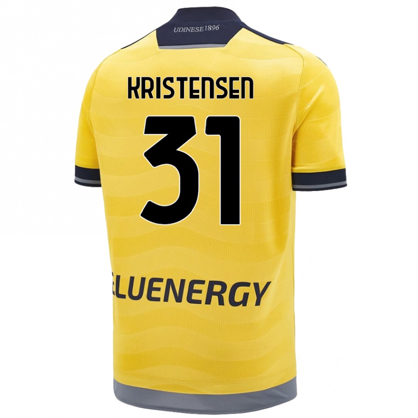 Vyrai Thomas Kristensen #31 Auksinis Išvykos Marškinėliai 2024/25 T-Shirt