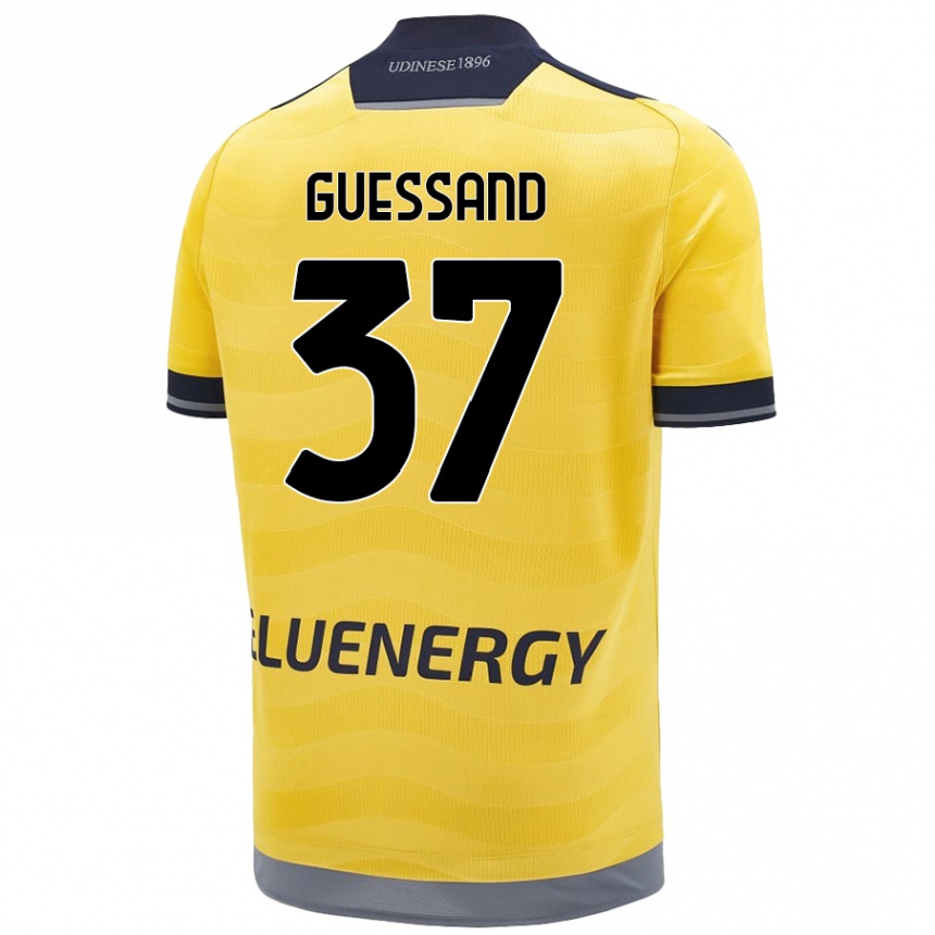 Vyrai Axel Guessand #37 Auksinis Išvykos Marškinėliai 2024/25 T-Shirt