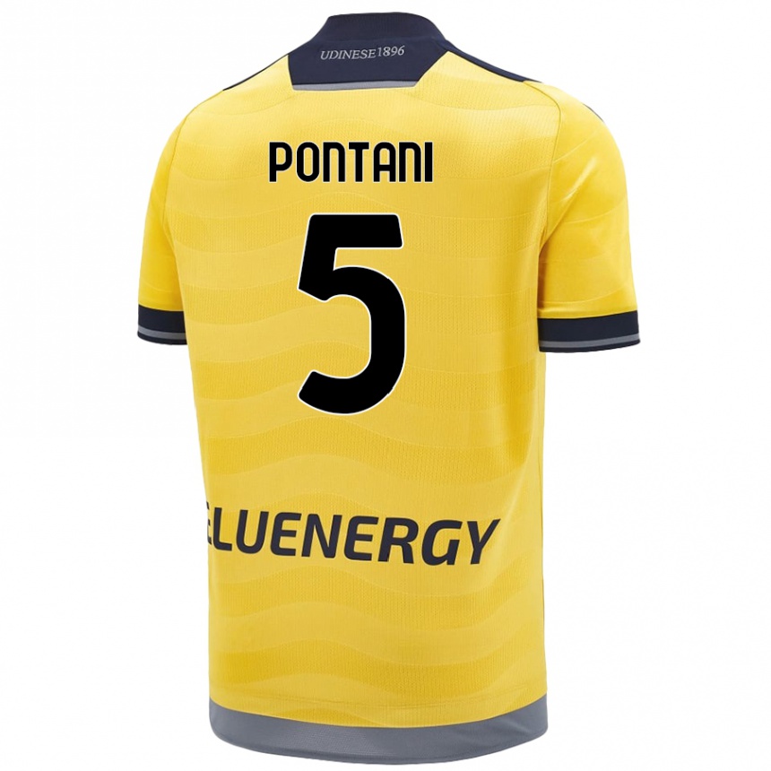 Vyrai Leonardo Pontani #5 Auksinis Išvykos Marškinėliai 2024/25 T-Shirt