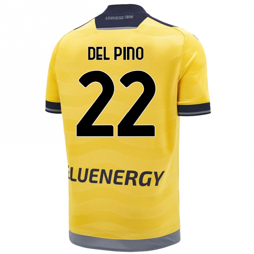 Vyrai Lorenzo Del Pino #22 Auksinis Išvykos Marškinėliai 2024/25 T-Shirt