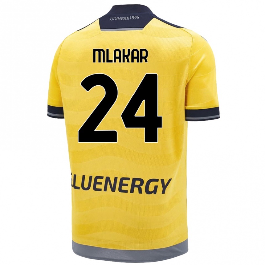 Vyrai Lorenzo Mlakar #24 Auksinis Išvykos Marškinėliai 2024/25 T-Shirt