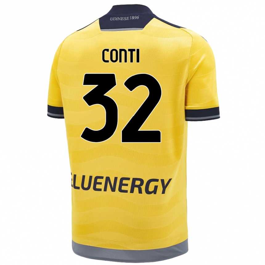 Vyrai Manuel Conti #32 Auksinis Išvykos Marškinėliai 2024/25 T-Shirt