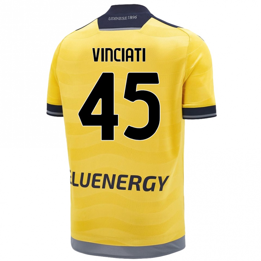 Vyrai Giulio Vinciati #45 Auksinis Išvykos Marškinėliai 2024/25 T-Shirt