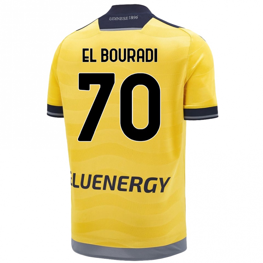 Vyrai Walid El Bouradi #70 Auksinis Išvykos Marškinėliai 2024/25 T-Shirt